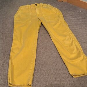 Yellow Casual Pants Gap girlfriend chinos